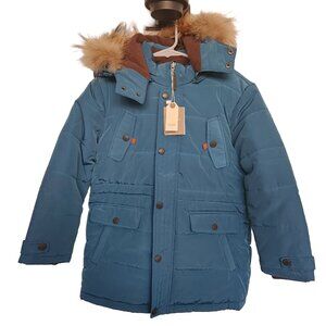 ToTo Heros NEW Kids Toddlers Racoon Fur Trim Hooded Puffer Jacket